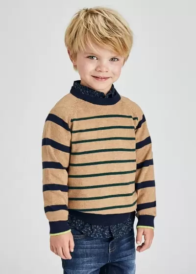 Mayoral 4359-043 fiú barna pulóver
